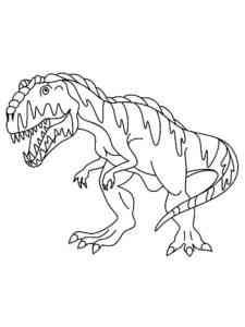 Simple Realistic Dinosaur coloring page