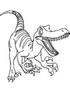 Cartoon Velociraptor coloring page
