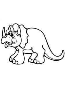 Cartoon Triceratops coloring page