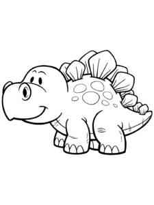 Cute Baby Stegosaurus coloring page