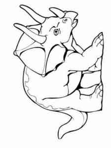Cute Triceratops coloring page