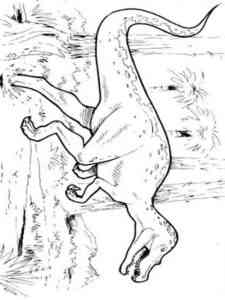 Realistic Velociraptor coloring page