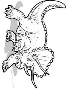 Strong Triceratops coloring page