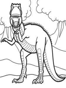 Simple T Rex coloring page