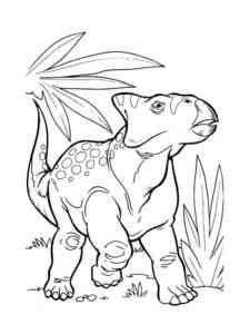Running Dinosaur coloring page