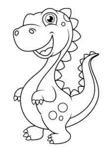 Cute Little Dinosaur coloring page