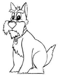 Cartoon Scottish Terrier coloring page