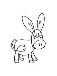 Simple Donkey coloring page