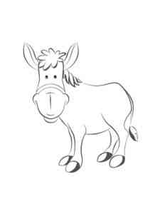 Donkey Smiling coloring page