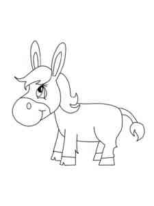 Cute Donkey coloring page