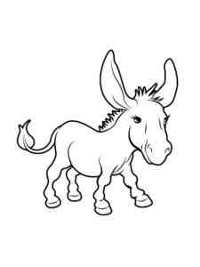 Cartoon Donkey coloring page