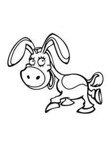 Happy Donkey coloring page