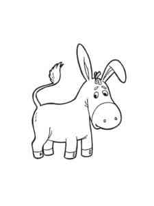 Sad Donkey coloring page
