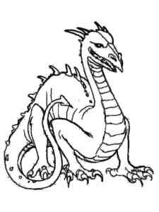 Realistic Dragon coloring page