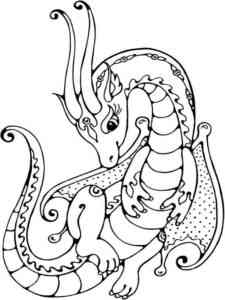 Cute Dragon 2 coloring page