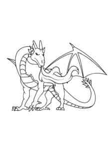 Cartoon Fire Dragon coloring page
