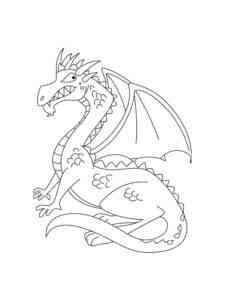 Angry Dragon coloring page