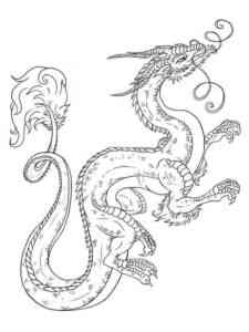 Beautiful Chinese Dragon coloring page