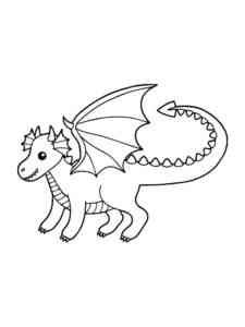 Cute Little Dragon coloring page