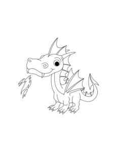 Baby Fire Dragon coloring page