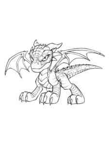 Angry Little Dragon coloring page