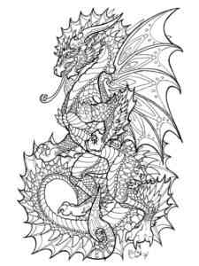 Icewing Dragon coloring page