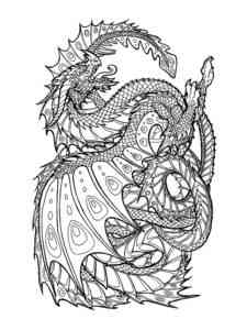 Seawing Dragon coloring page