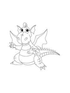 Cartoon Dragon coloring page