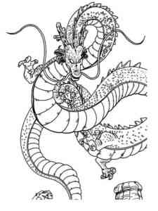 Angry Chinese Dragon coloring page