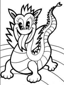 Happy Dragon coloring page