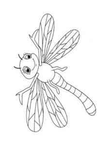 Funny Dragonfly coloring page