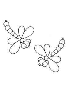 Two Simple Dragonfly coloring page