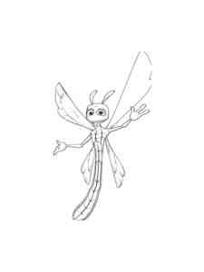 Happy Dragonfly coloring page