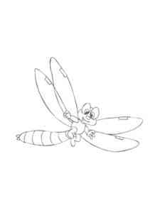 Cartoon Dragonfly coloring page