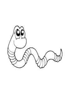 Earthworm coloring page for Kids