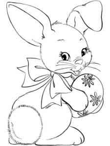 Cute Easter Bunny coloring page