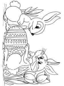 Easter Rabbits coloring page