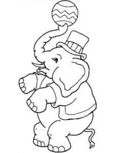 Happy Circus Elephant coloring page