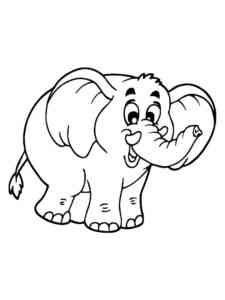 Cartoon Elephant coloring page