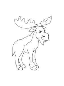 Easy Elk coloring page