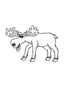 Funny Elk coloring page