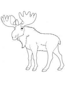Happy Elk coloring page