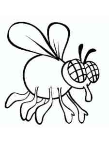 Easy Cartoon Fly coloring page