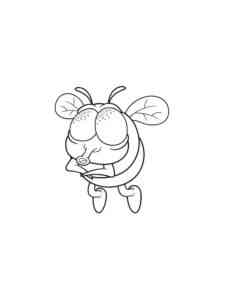 Funny Fly coloring page