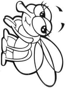 Cute Cartoon Fly coloring page