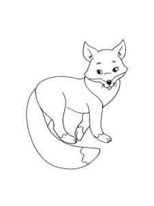Easy Fox coloring page