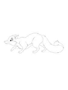 Fox sneaks coloring page