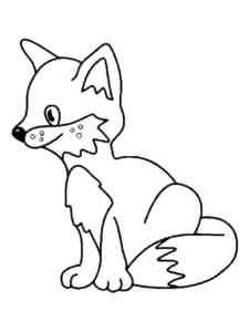 Baby Fox coloring page