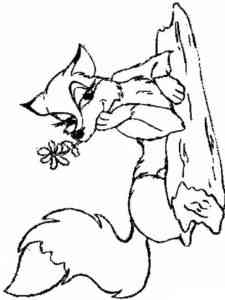 Fox dreams coloring page