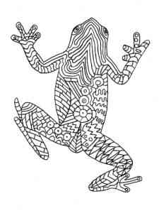 Abstract Frog coloring page